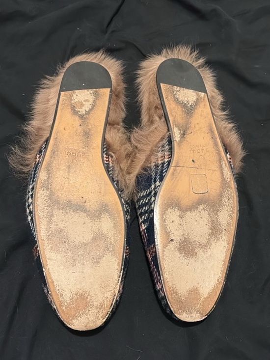 gucci-blue-Slippers-Princetown  Gucci Fur Slippers
